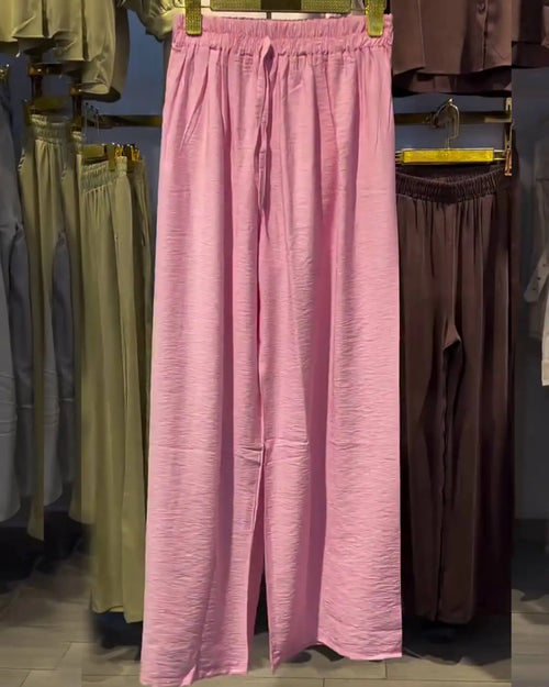 Ensemble 2 Pièces Lin Froissé — Tunique & Pantalon Large