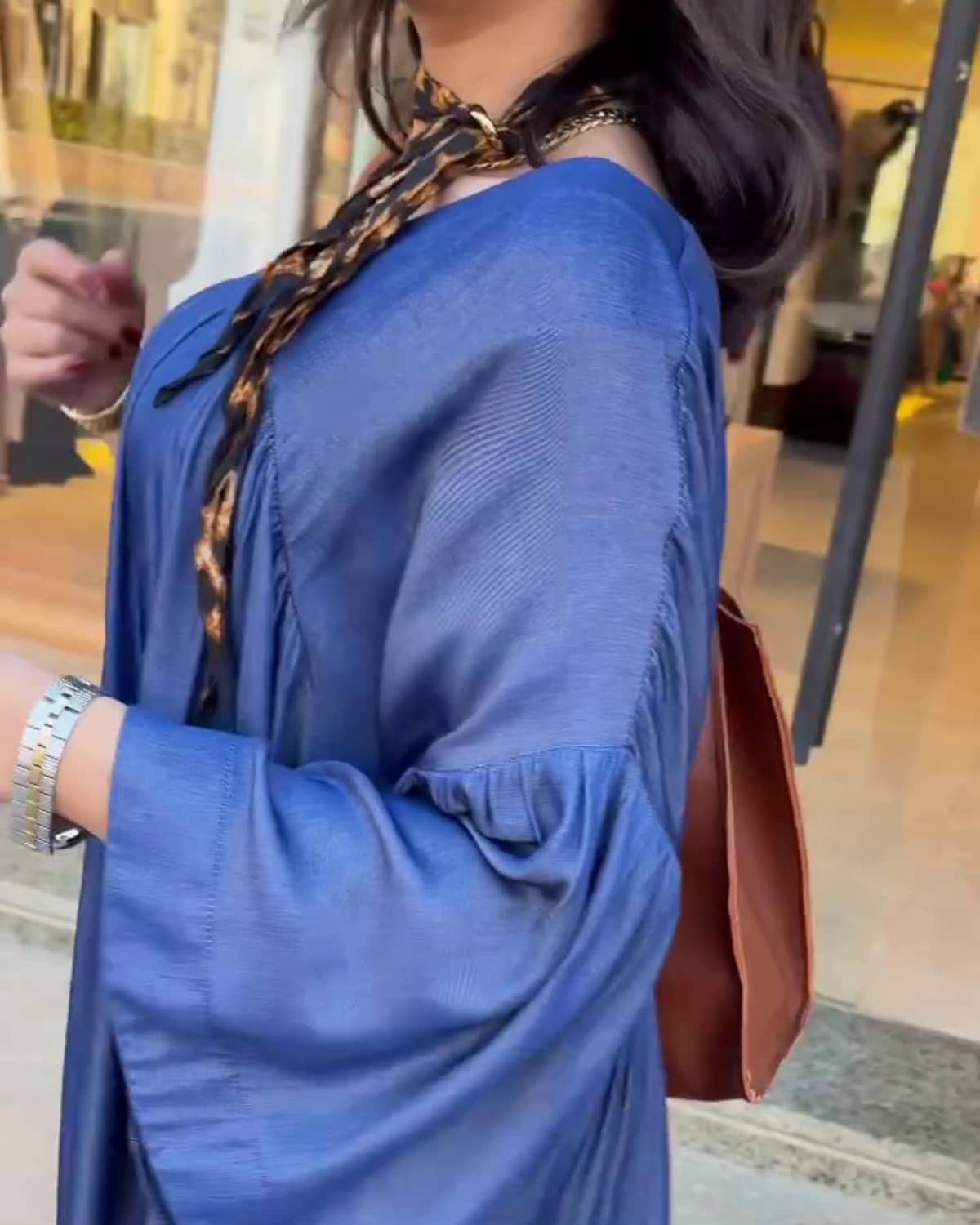 Robe Maxi en Chambray — Élégance Bohème & Confort Absolu